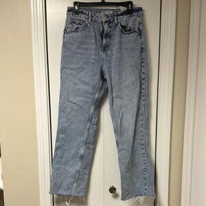 NWOT | Zara high rise Z1975 straight leg jeans, mid blue size 8